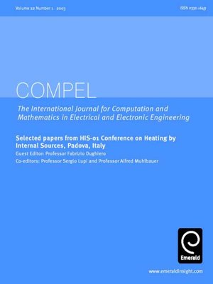cover image of COMPEL: The International Journal for Computation and Mathematics in Electrical and Electronic Engineering, Volume 22, Issue 1